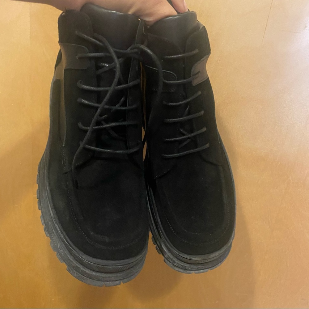 NWT STAUD | Black Suede Rocky Grip Heel Boots, 7